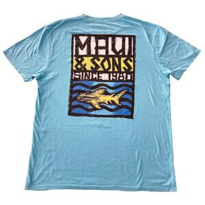 Maui & Sons Shark Graphic T-Shirt XL Ocean Blue